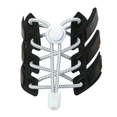 Elastic Lazy Shoelaces with Buckle, No-Tie, 1 Pair