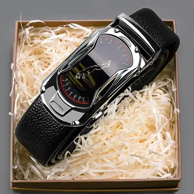 First layer genuine cowhide leather belt men's real leather automatic buckle 2023 new men's belt business youth brand trouser belt