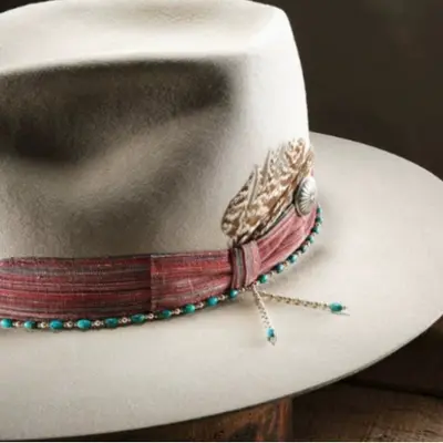 Pure Wool Ring Bow Wide Brim Jazz Hat for Men and Women, Autumn Winter