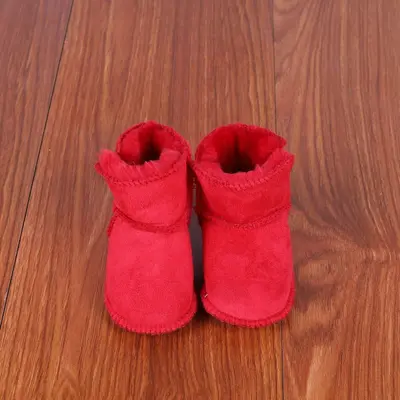 Babyschuhe mit Fellfutter Winter weiche Sohle rutschfest Kinderschuhe - 13