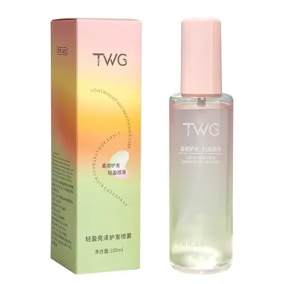 TWG White Tea Hair Serum, Rinse-Free, Anti-Frizz, Gardenia Scent - 9