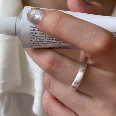 925 silver matte ring women, simple and versatile
