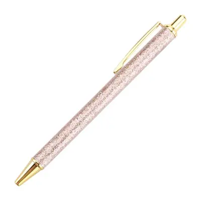 Best-Selling Gold Powder Ballpoint Pen Creative Sparkling Christmas Gift Pen Click Ballpoint Pen with Printable Logo Advertising Ballpoint Pen