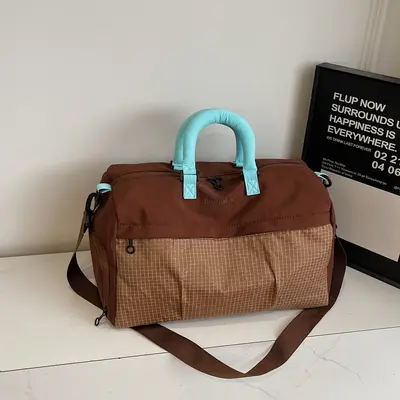 Kurztrippen-Reisetasche für Damen, leicht, multifunktional, Umhängesporttasche, Fitnesstasche, Handtasche, Geschäftsreisetasche mit großem Fassungsvermögen, Aufbewahrungstasche, Gepäcktasche - 10