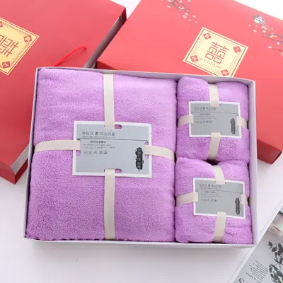 Korallen-Samtbadetuch 3er-Set mit Geschenkbox - 9