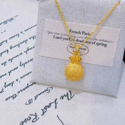 Antique gold filigree coin purse pendant necklace - 8