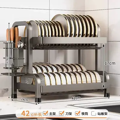 Dish drain rack kitchen storage shelf - 13