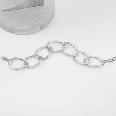 Punk-Style Interlocking Chain Necklace and Ring Bracelet Jewelry Set - 12