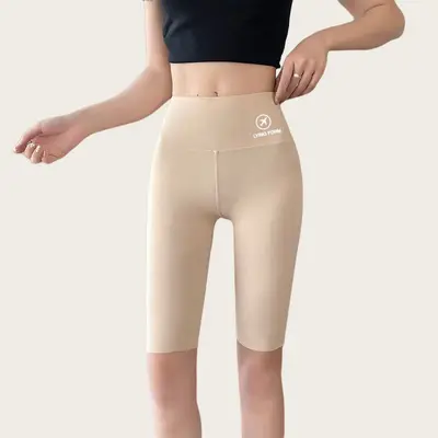 Buz İpeği Şort Tayt Kadın, Yaz, Yüksek Bel Karın Toplayıcı Yoga Pantolonu - 12