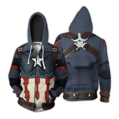Erkek kapüşonlu sweatshirt, 3D dijital baskılı - 13