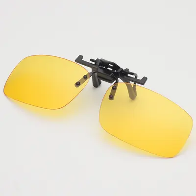 Delson HD PC Lens Clip-On Glasses Frame Sunglasses Clip-On Sunglasses Large Clip-On Night Vision Glasses - 2