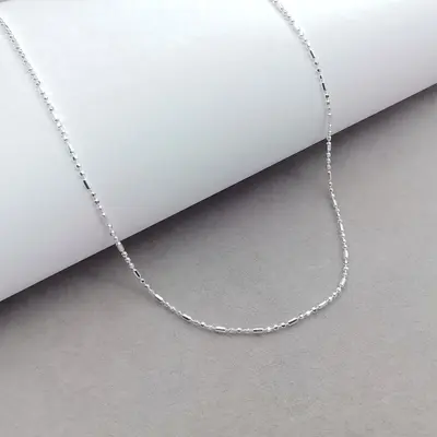 S925 gümüş çiçekli boncuk zincir kolye, çok yönlü - 2