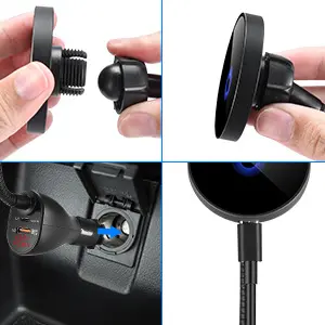MagSafe Magnetic Wireless Charger 3-in-1, Qi2.2 Car Charger