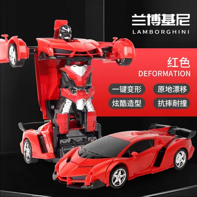 跨境1:18变形遥控汽车儿童玩具一键变形机器人蜘蛛车电动遥控模型