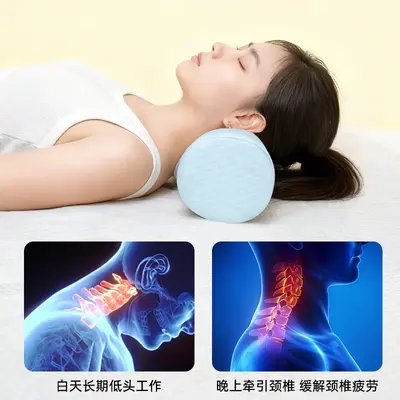 Memory-Foam-Zylinder-Nackenkissen, langsam federnde Struktur