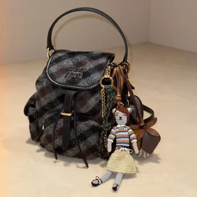 2025 Winter Plaid Backpack Commuter Shoulder Mini Underarm Bag for Women - 4