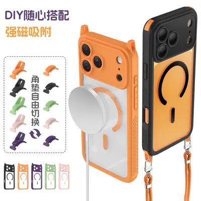 Abnehmbare Magnethülle mit Trageschlaufe für iPhone 18 Pro Max, MagSafe-Hardcase