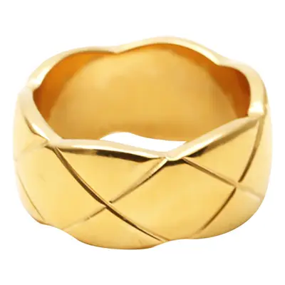Elmas desen yüzük, titanyum çelik erkek kadın - 5