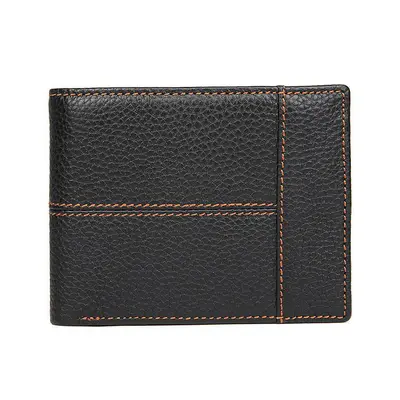 Retro Genuine Leather Men's Short Wallet, RFID Protection, Multi-Card Slots - 7