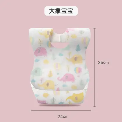 Cartoon Print Disposable Children's Bib, Waterproof Non-Woven - 7