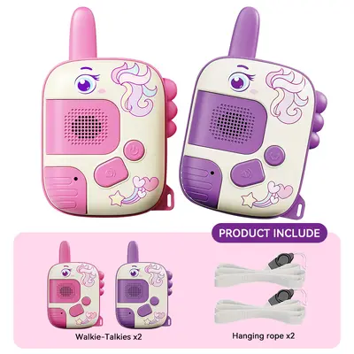 Kinder-Walkie-Talkie-Spielzeug, Dinosaurier- und Einhorn-Design - 7