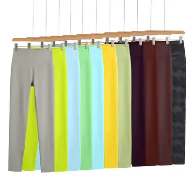 Çıplak his yoga pantolonu, yüksek bel, kalça kaldırıcı, dokuz çeyrek - 4