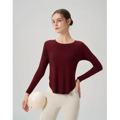 Summer yoga wear, bare-sensation, loose fit, long sleeve