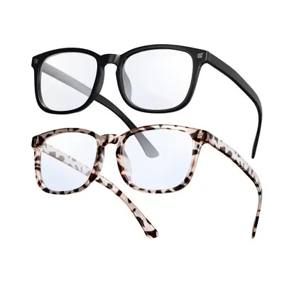 Damenbrille in Rosa mit quadratischem Rahmen und Blaulichtfilter