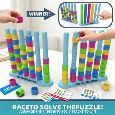 TK Tabletop Stacking Stress-Relief Game, Colorful Balance Game