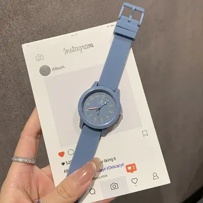 Dopamine quartz watch women silicone fresh style - 7