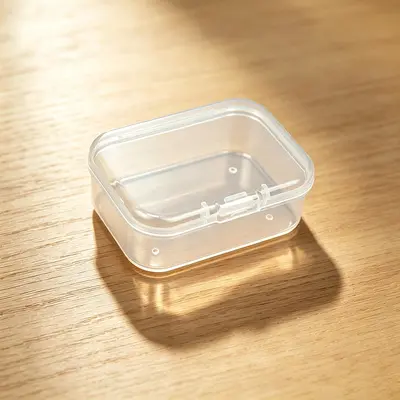 5.5cm拼豆盒pp塑料透明包装盒小物料盒带盖零件首饰收纳盒长方形 - 5
