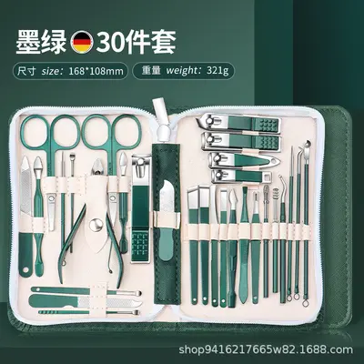爆款跨境指甲剪套装30件套美甲工具不锈钢款指甲剪全套修甲指甲钳 - 7