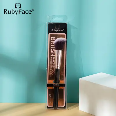 RUBYFACE Einzelner Puderpinsel klassisch schwarz gold in PET-Box Make-up Make-up Werkzeug Make-up Set Pinsel - 10