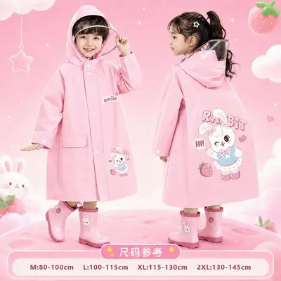 Children's raincoat, full body waterproof, backpack opening - 8
