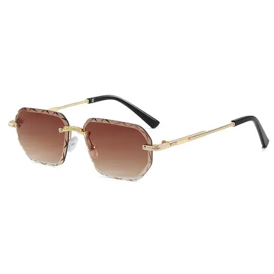 Polygon Frameless Retro Sunglasses for Women and Men, Fashion Style - 13