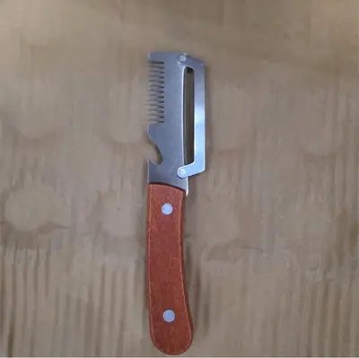 Edelstahl-Zwiebelfaden-Wunderwaffe Multifunktionales Haushalts-Gemüseschneider Tintenfisch-Blüten-Küchenmesser großes Frühlingszwiebel-scharfes Schälmesser - 10