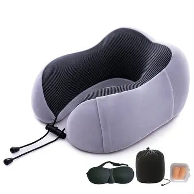 Memory Foam U-Shaped Neck Pillow, Portable Travel - 9