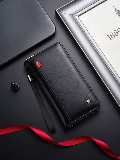 Men's Long Wallet with Multiple Card Slots, Clutch Style, 2026 - 1
