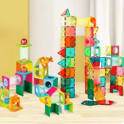 Magnetische Bauplättchen Kinder Lernspielzeug - 4