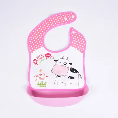 Cartoon EVA bib, removable pocket, waterproof - 9