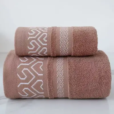 Grenzüberschreitende Handtücher Badetücher Export Polyester-Baumwoll-Set Gesichtstücher extra saugfähig Polyester-Baumwoll-Handtücher Badetücher Großhandel - 7