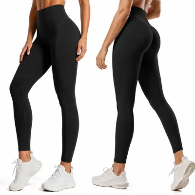 Kadın Şeftali Kalça Yoga Pantolonu, Hızlı Kuruyan Dar Kesim Spor Tayt - 8