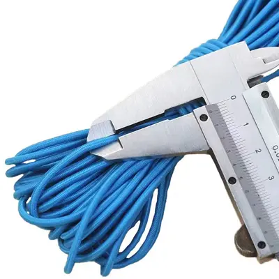 Renkli Yuvarlak Lateks Polyester Elastik İp 2,5 mm