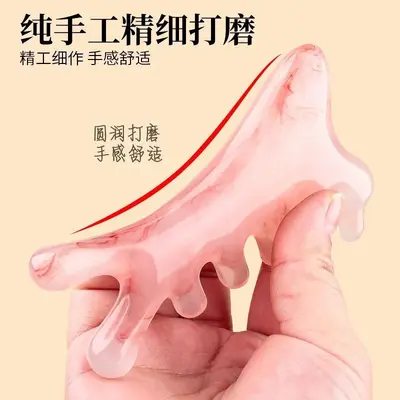 Harz 4-in-1 Gua Sha Massagekamm für Gesichtskonturierung und Lifting Beauty Wellness Massagegerät Faszien Scraping Gesichtsbürste Meridian Massagebürste - 5