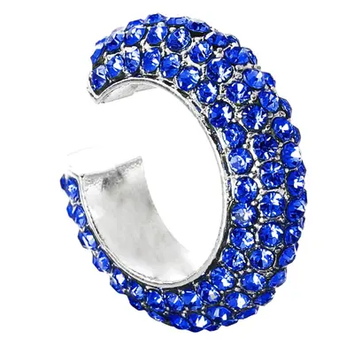 Full-rhinestone cartilage clip earrings, no piercing, colorful - 8