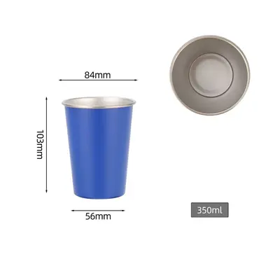 304 Stainless Steel Camping Cup for Coffee and Cold Drinks - 12