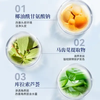 氨基酸多效洗发水持久留香改善毛躁受损发质柔顺去屑氨基酸洗发水 - 4