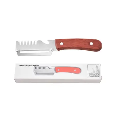 Multifunctional kitchen vegetable slicer and peeler wooden handle - 11