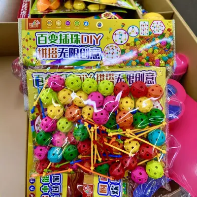 3D multi-directional bead building blocks toy stereo geometric puzzle multi-directional building blocks assembled large particle children's toys