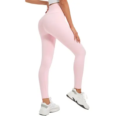 Dikişsiz Yüksek Bel Naylon Lycra Dokuz Ddörtte Bir Boy Yoga Taytı - 10
